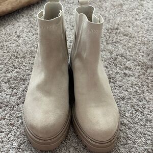 Steve Madden Beige Ankle Booties